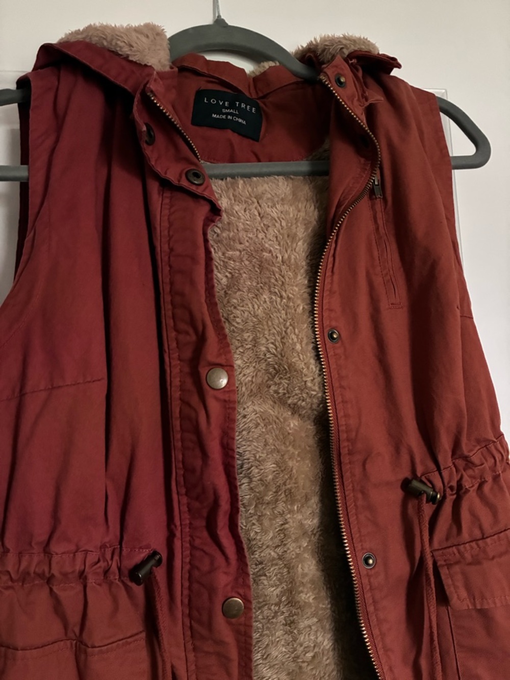 Love Tree Rust Red Lined Jacket - Picture 9 of 9